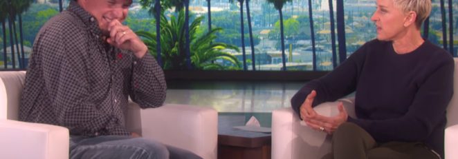 Watch Ellen DeGeneres Make Garth Brooks Blush About the Title of His New Single, “Baby, Let’s Lay Down and Dance”