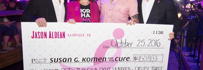 Jason Aldean’s Concert for the Cure Helps Raise More Than $3.3 Million to Fight Breast Cancer as the Opry Goes Pink