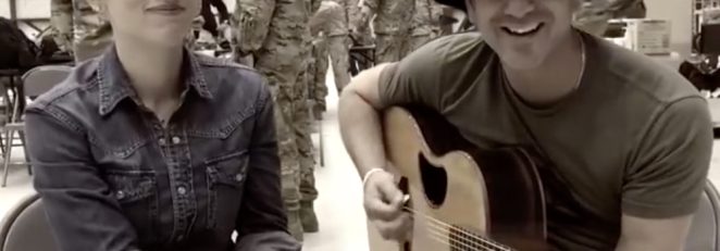 Watch Craig Campbell and Actress Scarlett Johansson Sing “These Boots Are Made For Walkin’” During USO Tour in Afghanistan
